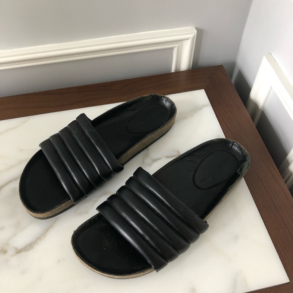 ZARA Leather Slide Sandals - Picture 5 of 6